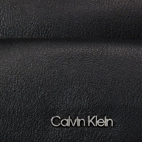 Calvin Klein Enya Backpack Black Vegan Leather w/ Silver Hardware &  Logo Lining main image 4